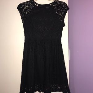 Black Lace Detail Dress